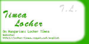timea locher business card