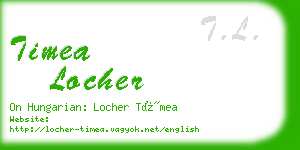 timea locher business card
